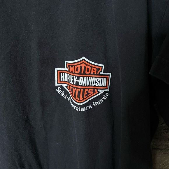 VTG Harley Davidson St Petersburg Russia T Shirt Medium - Picture 3 of 5